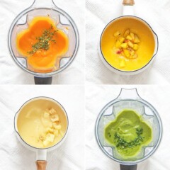 A grid of super starter baby food recipes.